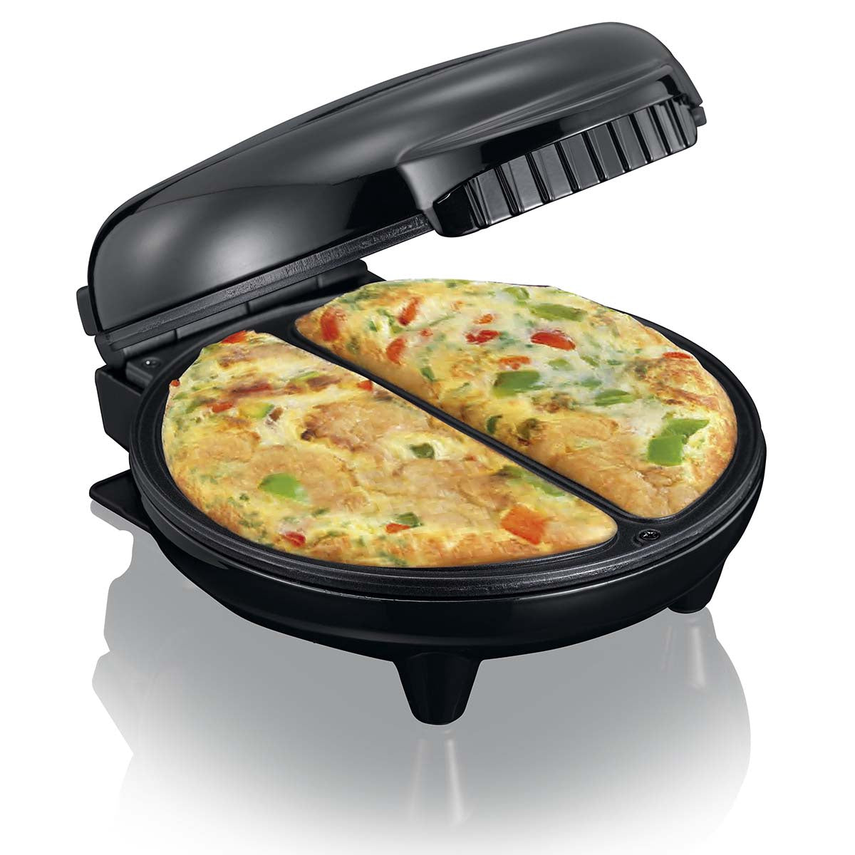 Omelet Maker 750W, Non-Stick, Dual Cooking, Black