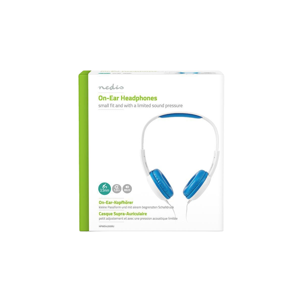 On-Ear Wired Headphones | 3.5 mm | Cable length: 1.20 m | 82 dB| Blue