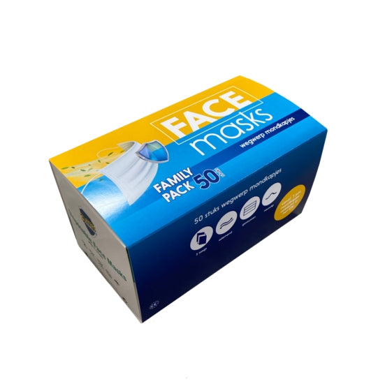 Orange Care - Disposable Face Mask - 50 pcs. Mondkapjes