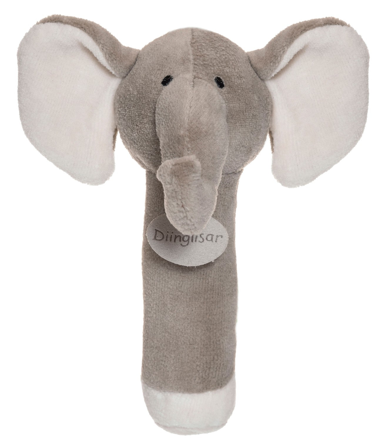 Organic Cotton Elephant Baby Rattle, 15 cm, Soft & Washable
