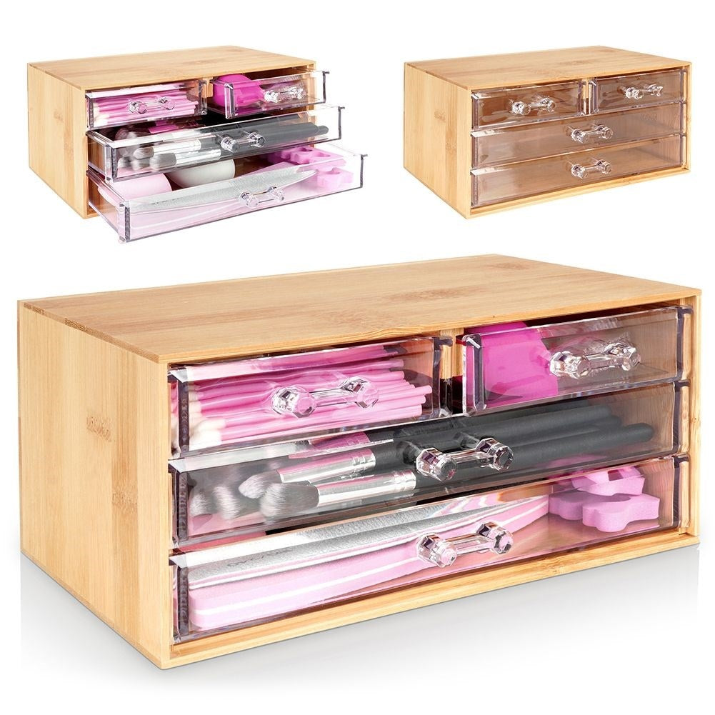 Organizer with Four Drawers on Three Levels
