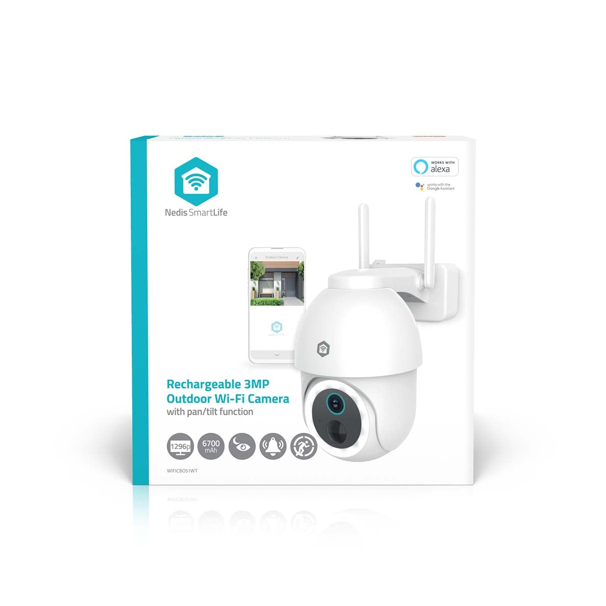 Outdoor Security Camera, 3MP HD, Pan Tilt, Night Vision