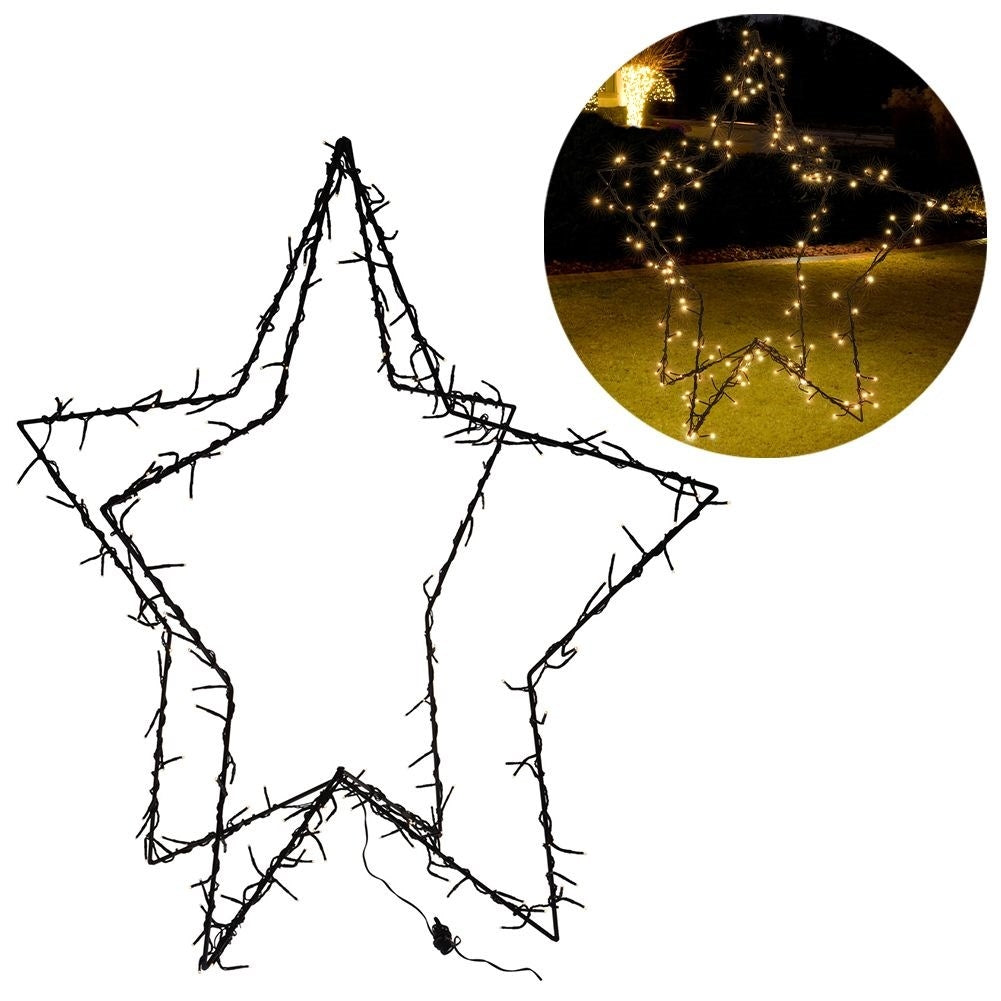 Outdoor star with 130 LEDs: Perfect Christmas decoration outside
