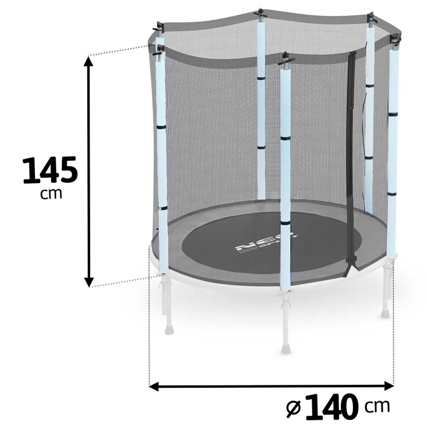 Outer protective net for trampoline 140 cm 4.5 ft Neo-sport