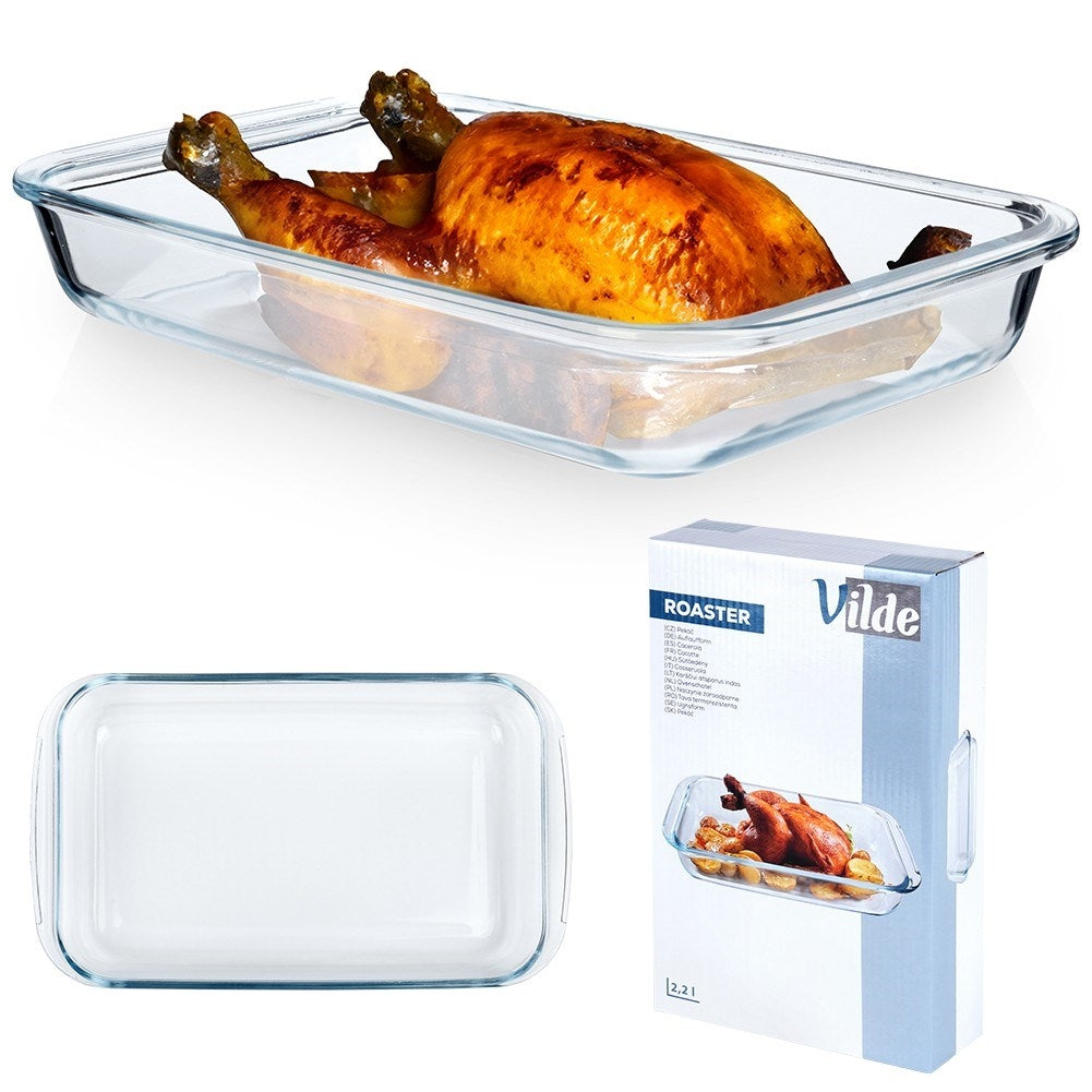 Oven form for baking and cooking in borosilicate glass