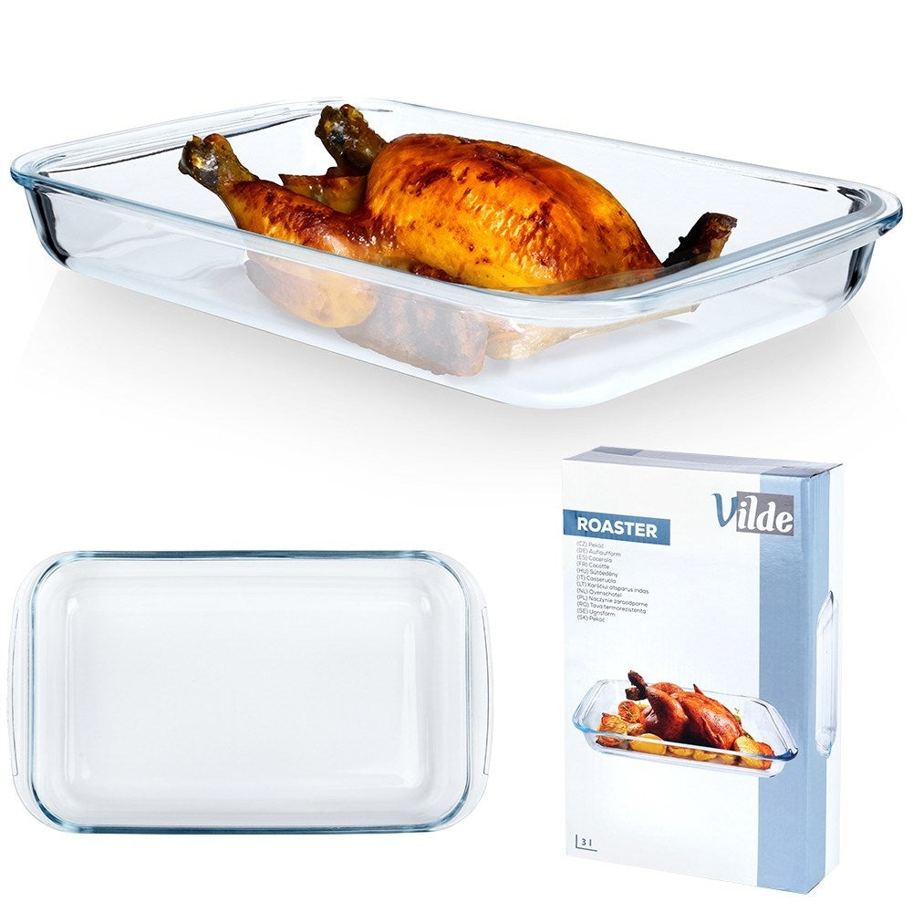 Ovenproof form in heat-resistant borosilicate glass