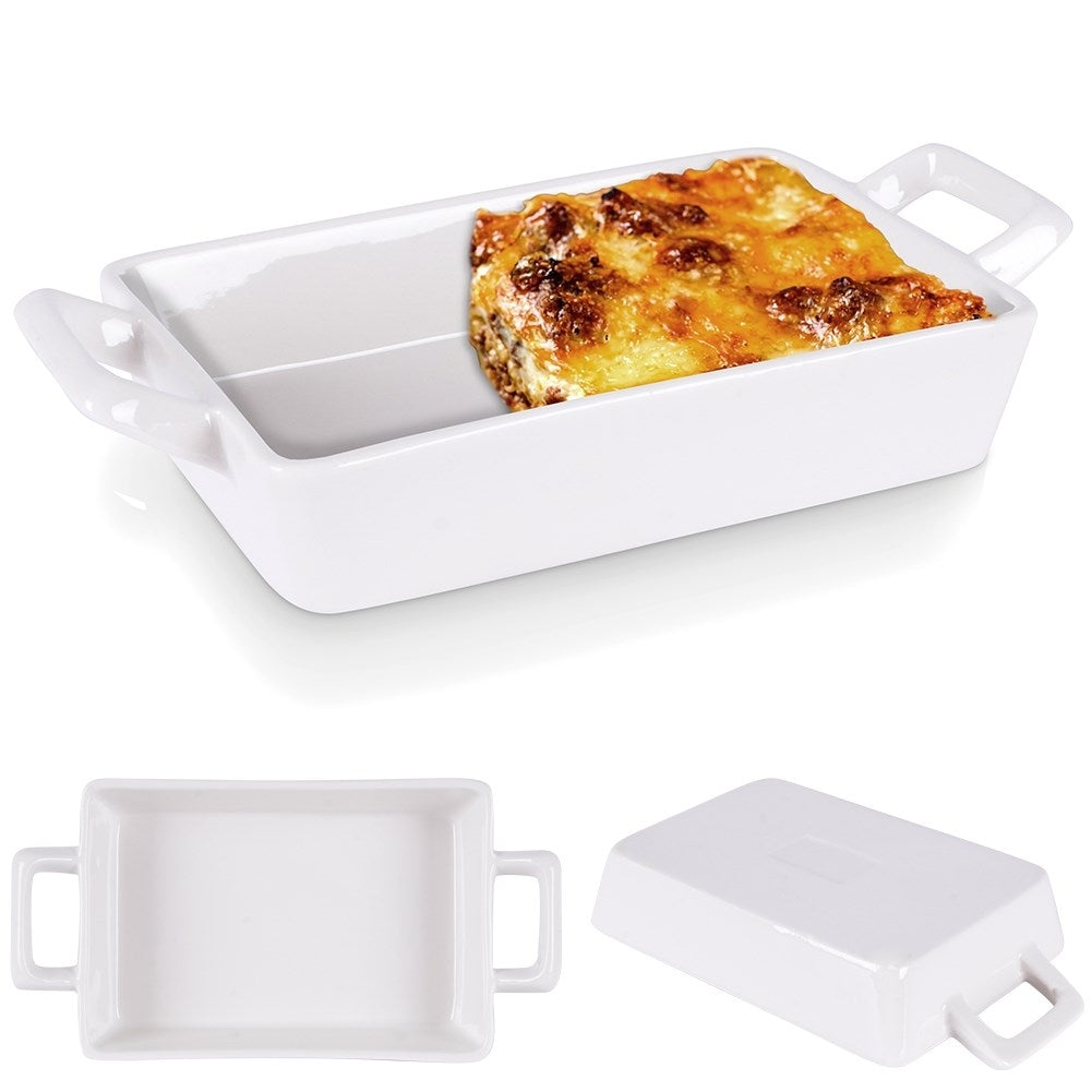 Ovenproof porcelain dish for lasagna, gratins and desserts