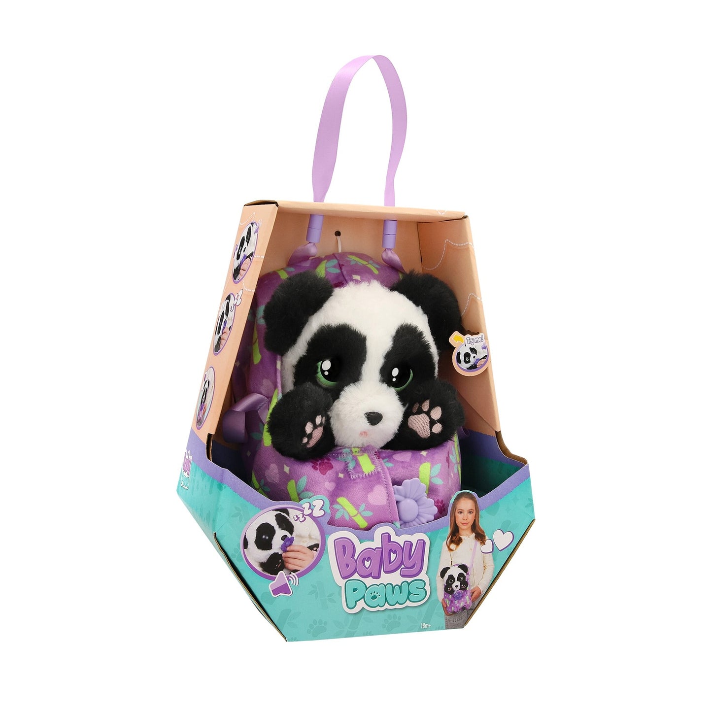 Panda Plush Toy with Blanket, Sound Functions, 24 cm
