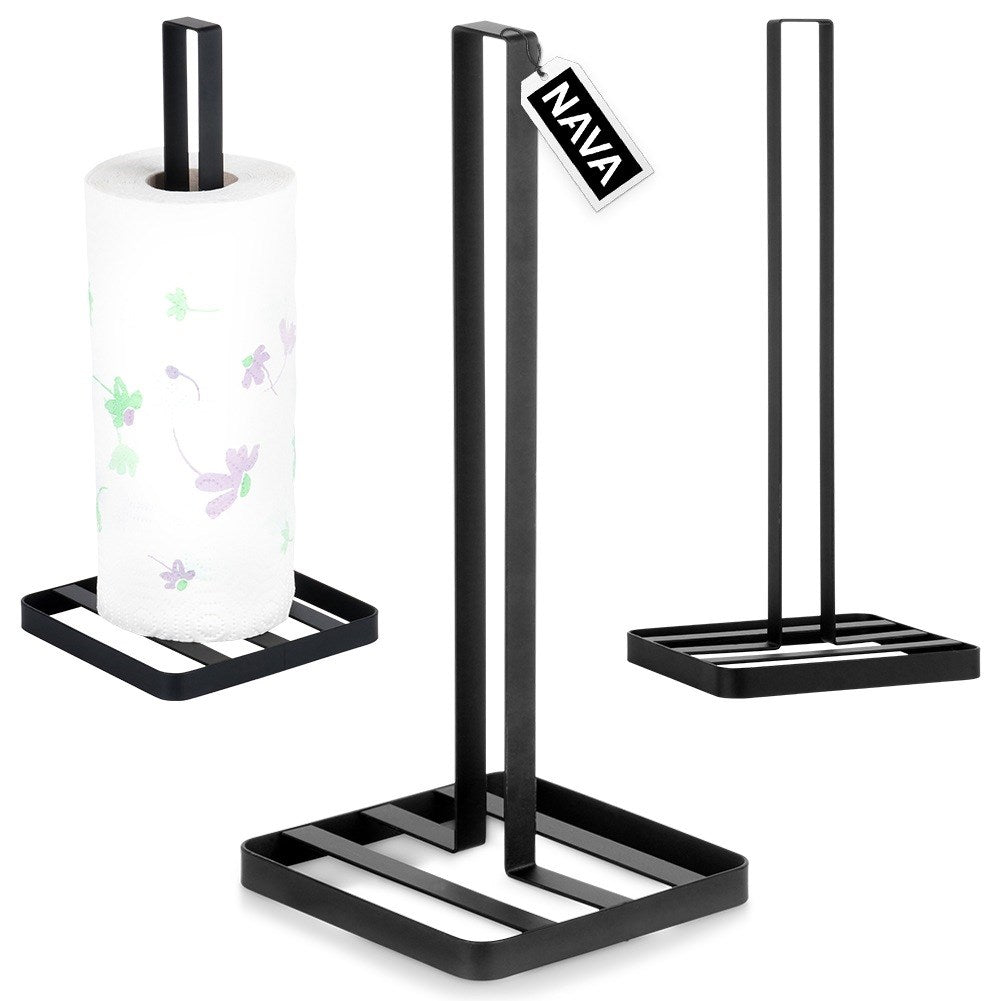 Paper towel stand metal black MISTY 32.5 cm