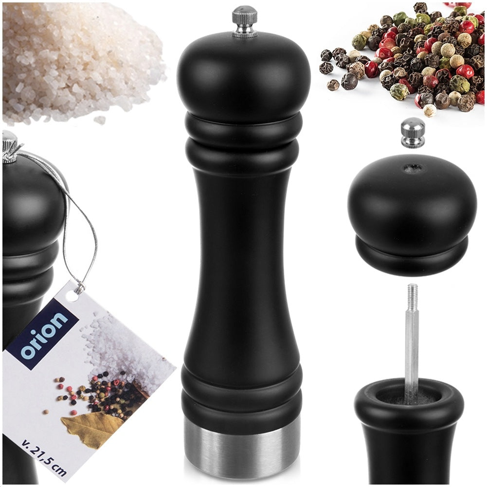 Pepper and salt mill wooden black 21.5 cm