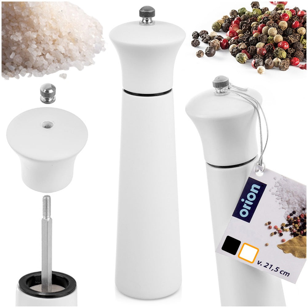Pepper and salt mill wooden white 21.5 cm