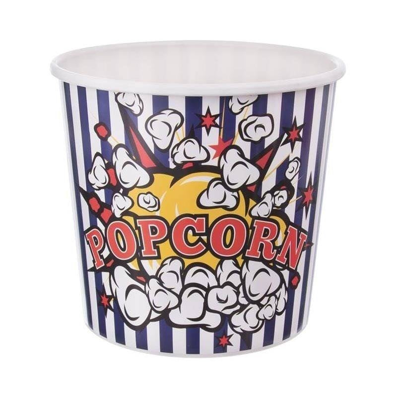 Perfect popcorn bowl 3.4L for movie nights with popcorn motifs