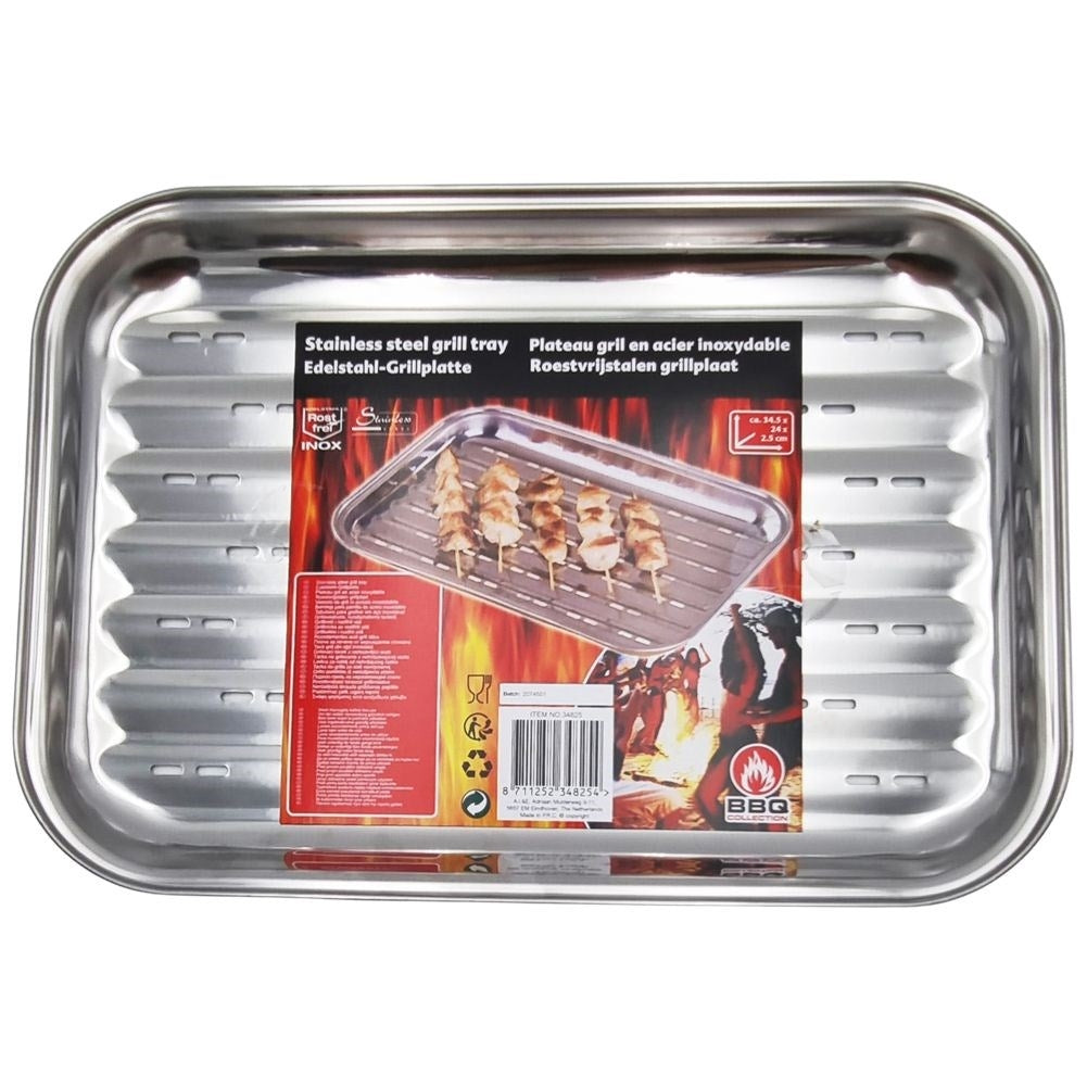 Perforated wavy grill plate with non-stick, saves money environmentally friendly