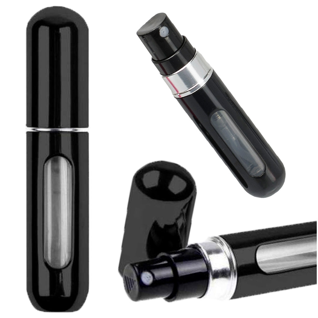 Perfume travel atomiser 5ml dispenser black