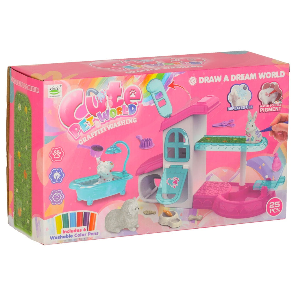 Pet Hotel Spa House for Dogs & Cats, 26-Piece Set