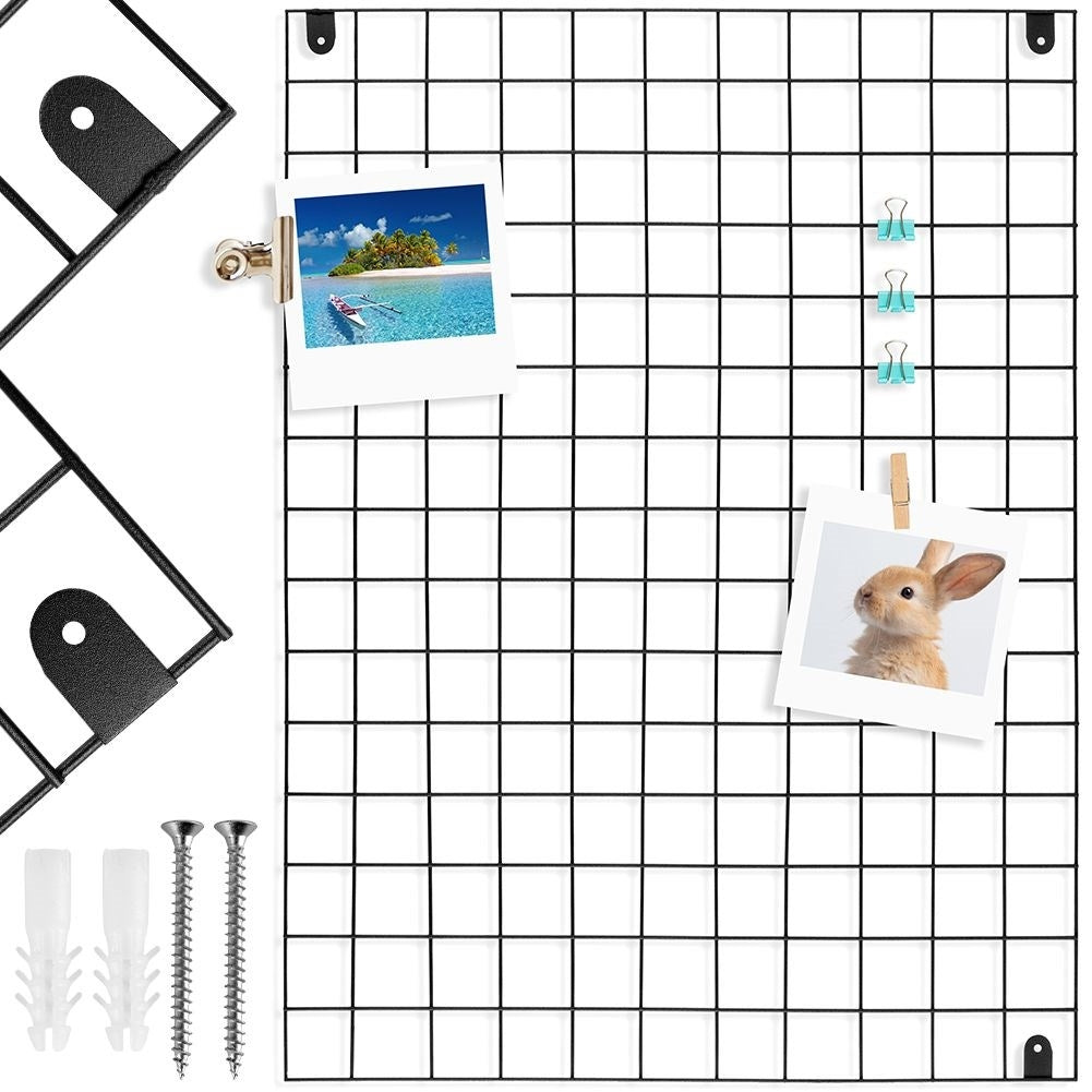 Photo grids in black metal for decoration and organization