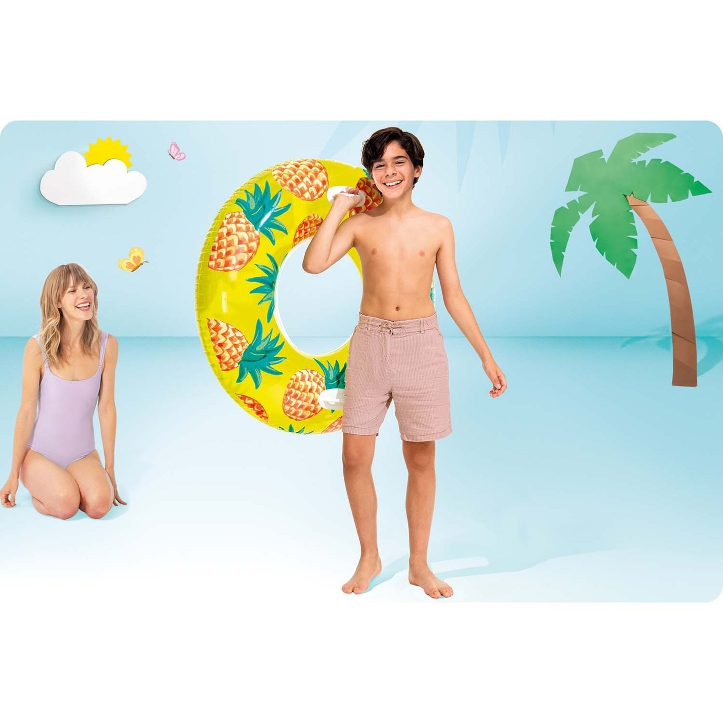 Pineapple swimming ring 107 cm INTEX 56261