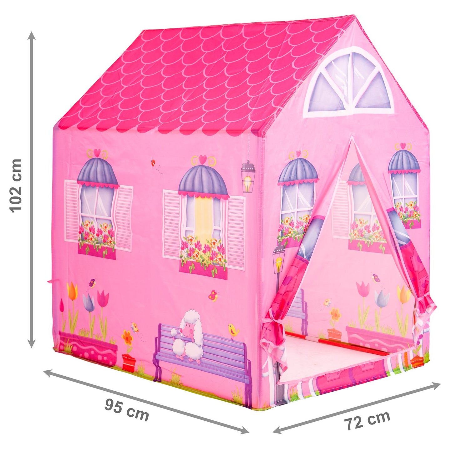 Pink house tent for childrenIPLAY