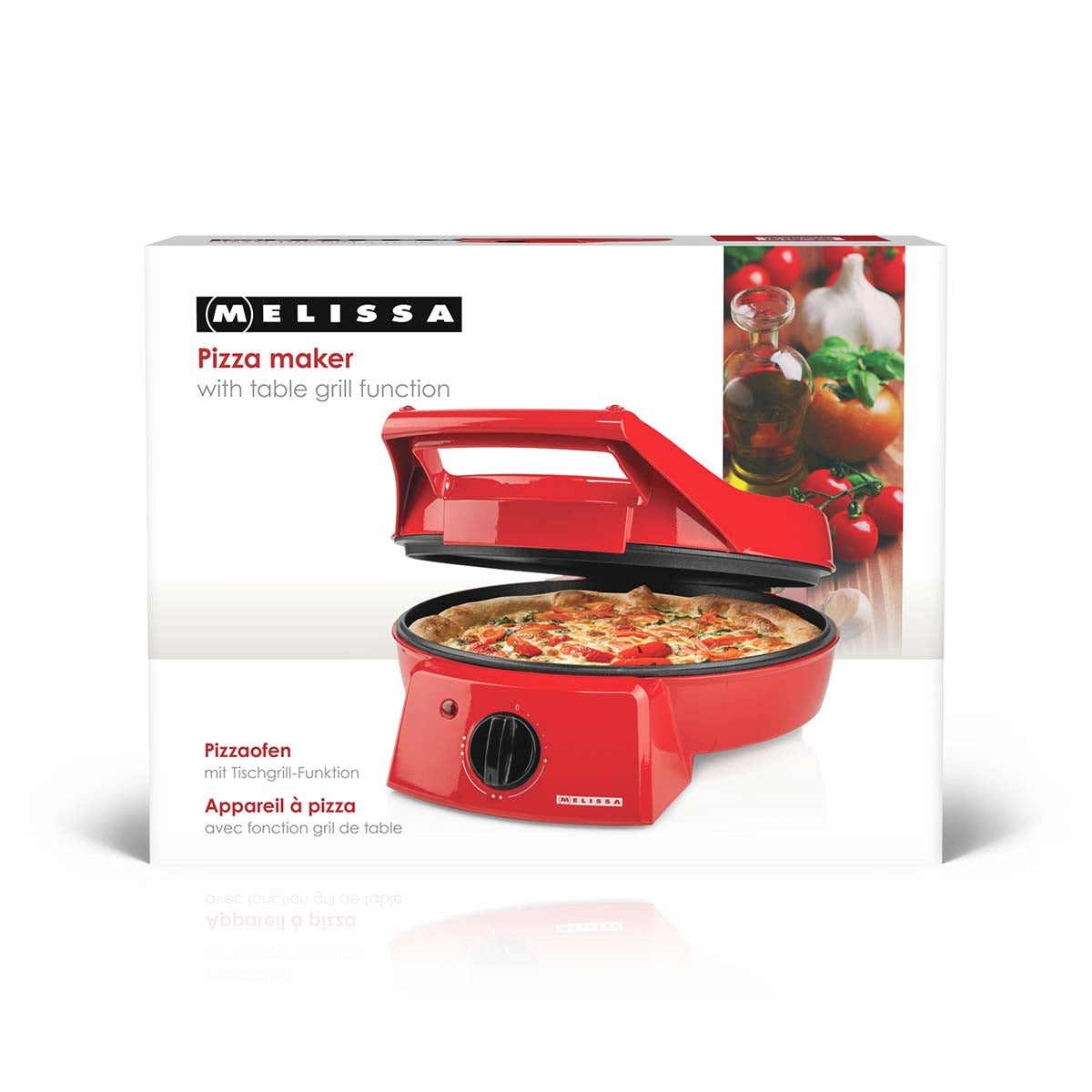 Pizza Maker & Grill, 30 cm, Adjustable Temperature, 1800 W