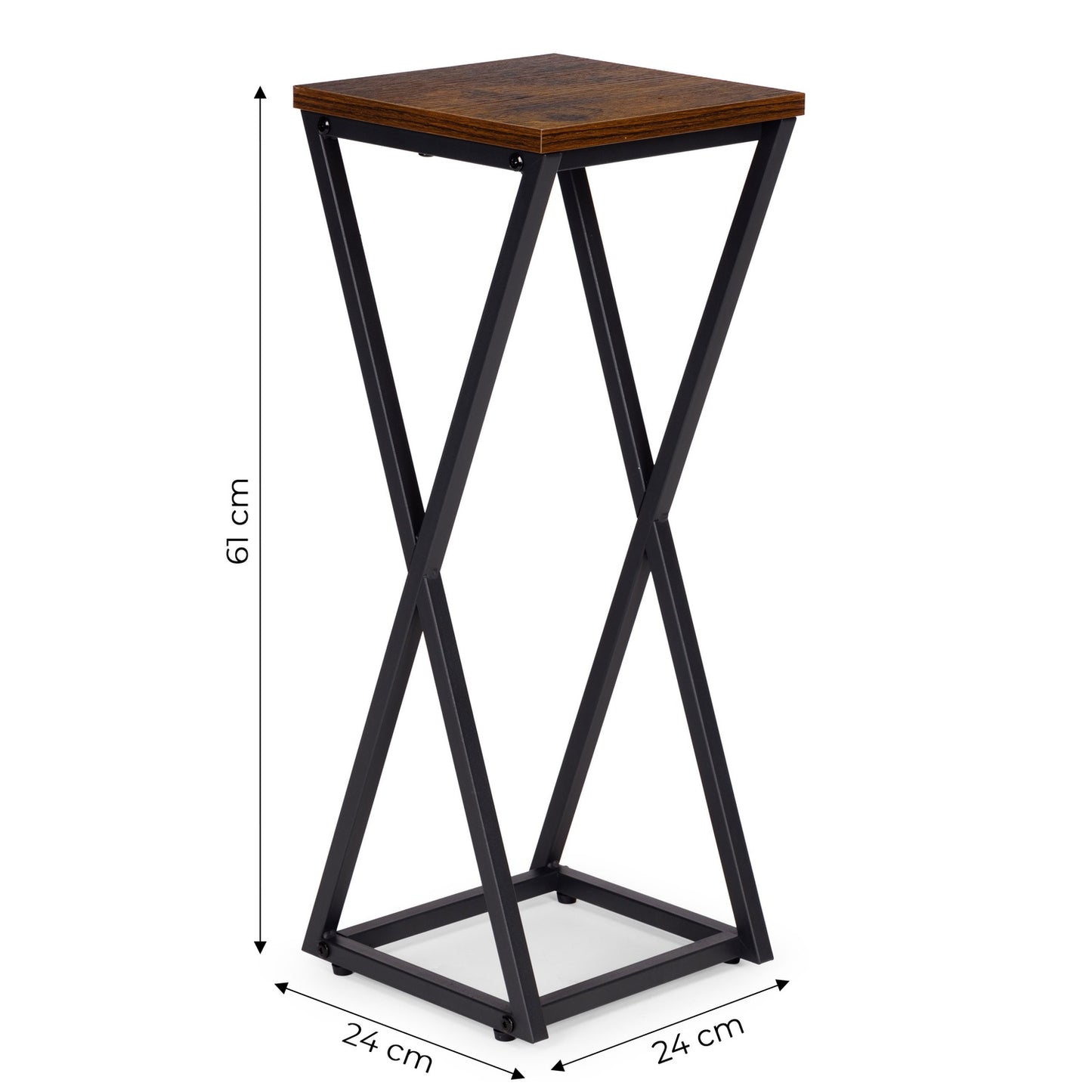 Plant Stand – Steel, Chipboard, 61 cm Height
