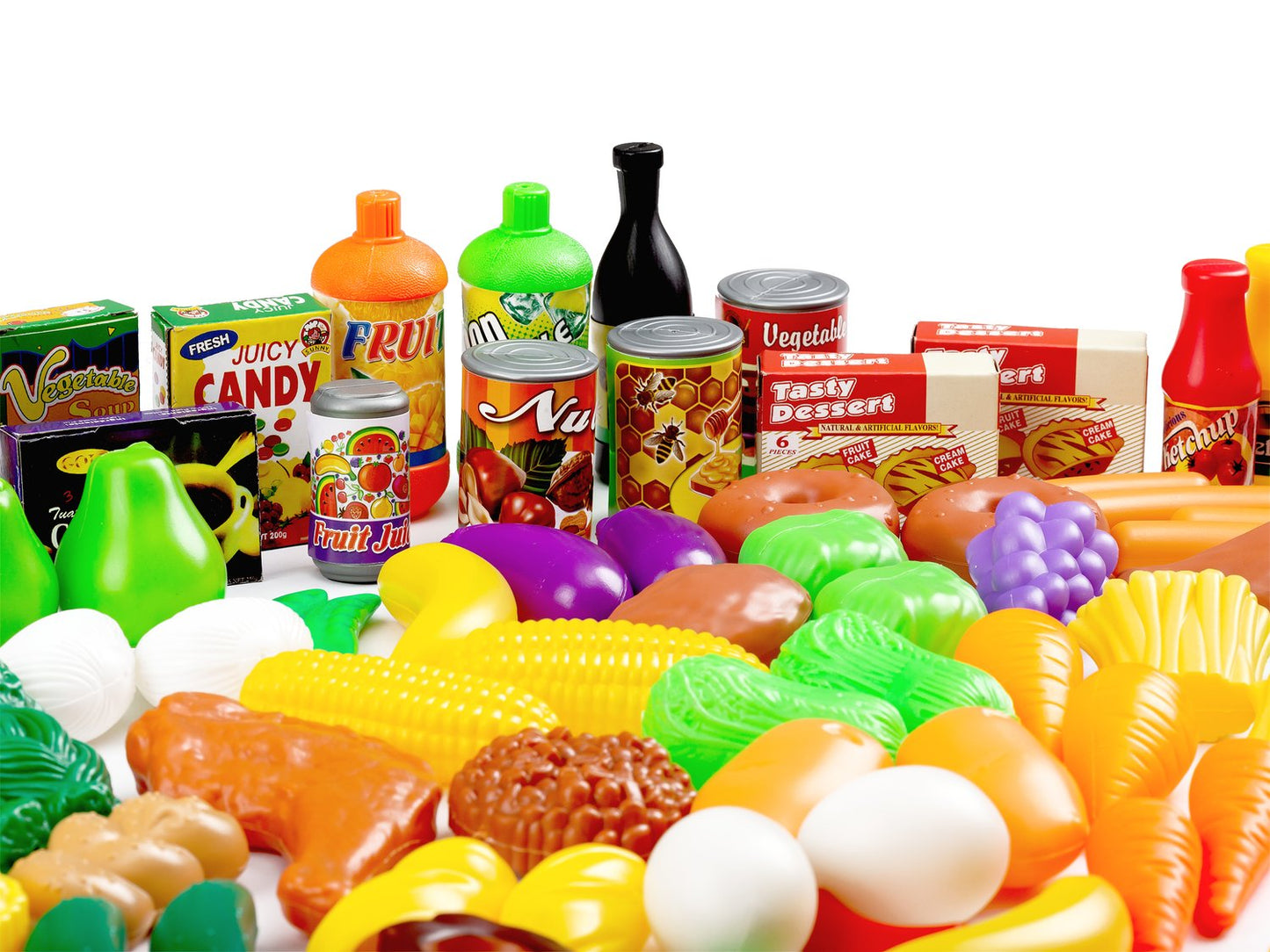 Plastic fruit vegetables for the kitchen 120 pcs