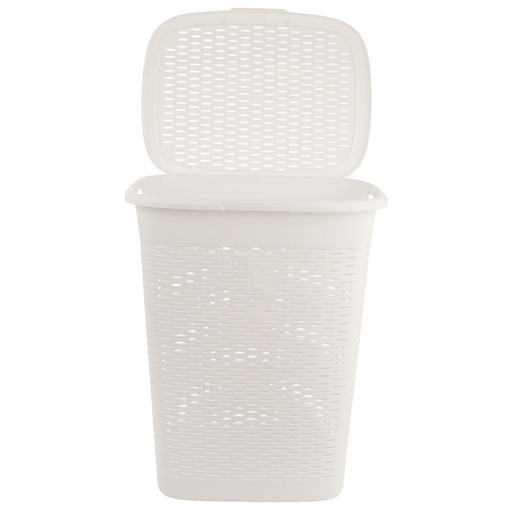 Plastic laundry basket white 47 l
