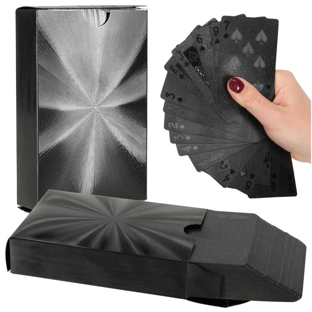 Plastic playing cards black