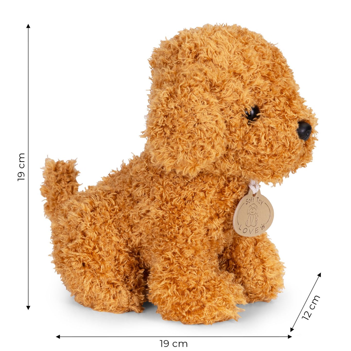 Plush Poodle Toy with Bag & Brush for Kids 3+