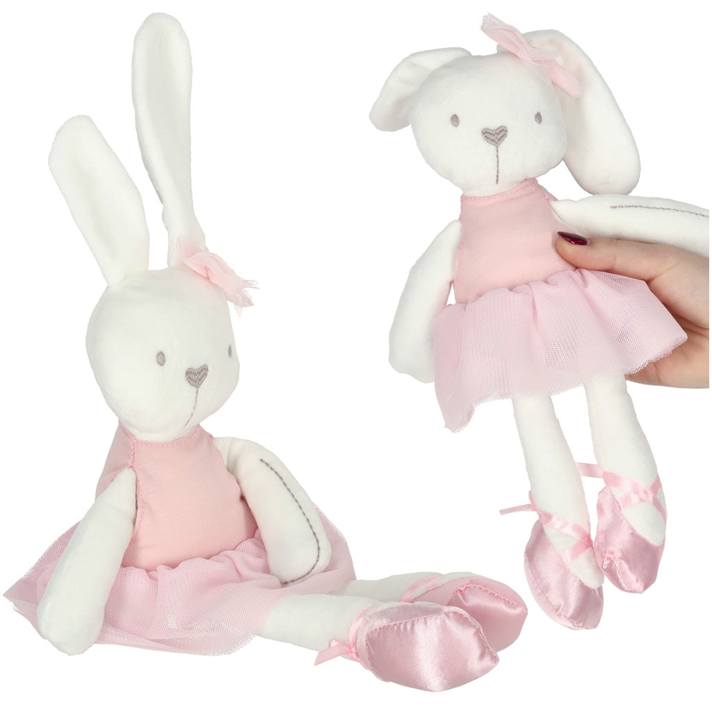Plush mascot rabbit in pink dress 42cm