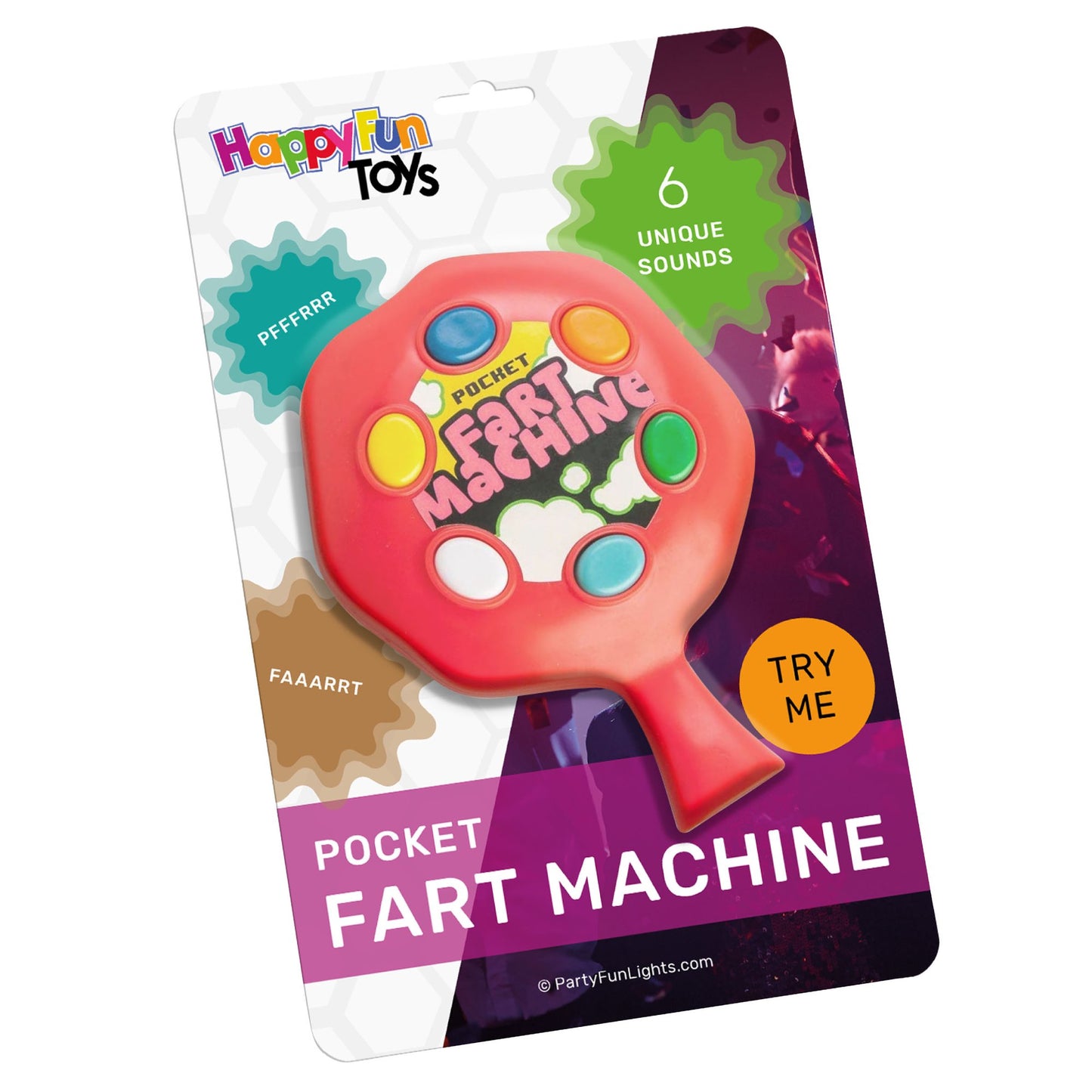 Pocket Fart Machine with 6 Funny Sounds, Batteries Included