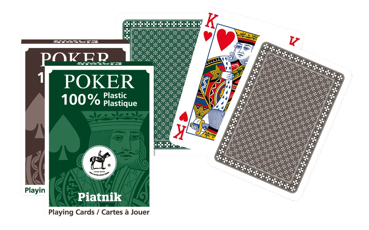 Plastic Poker Playing Cards, 63x88mm, 55 Cards Total
