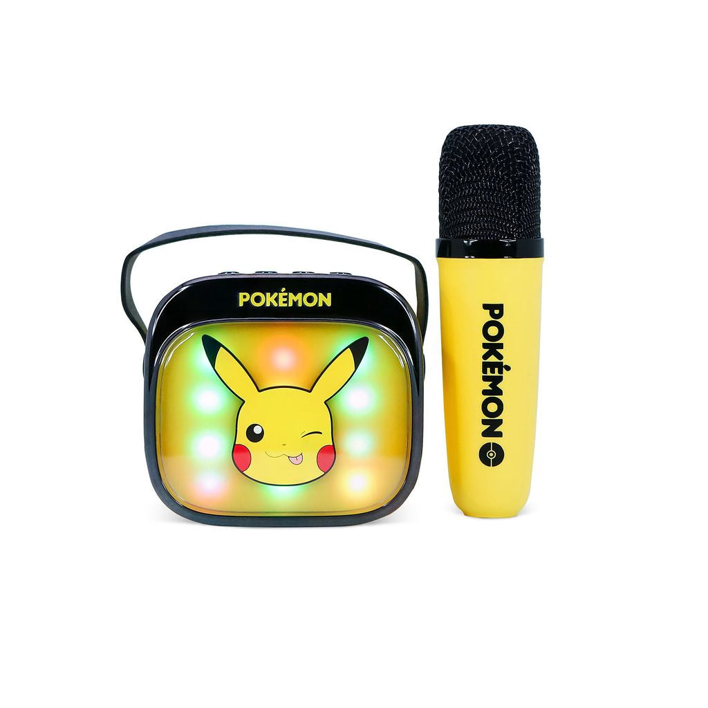 Pokémon Popsing Karaoke Högtalare Med Mikrofon Och LED - Pikachu