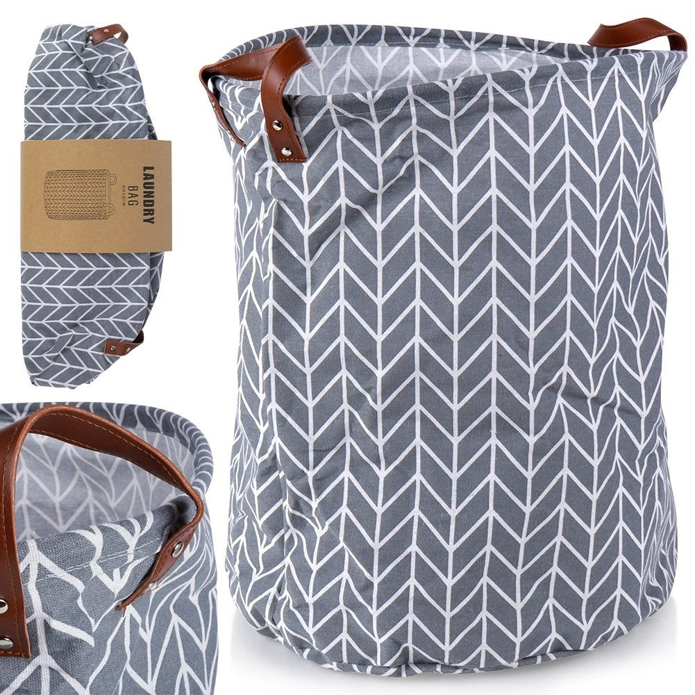Polyester Laundry Basket with Handle for Bathroom