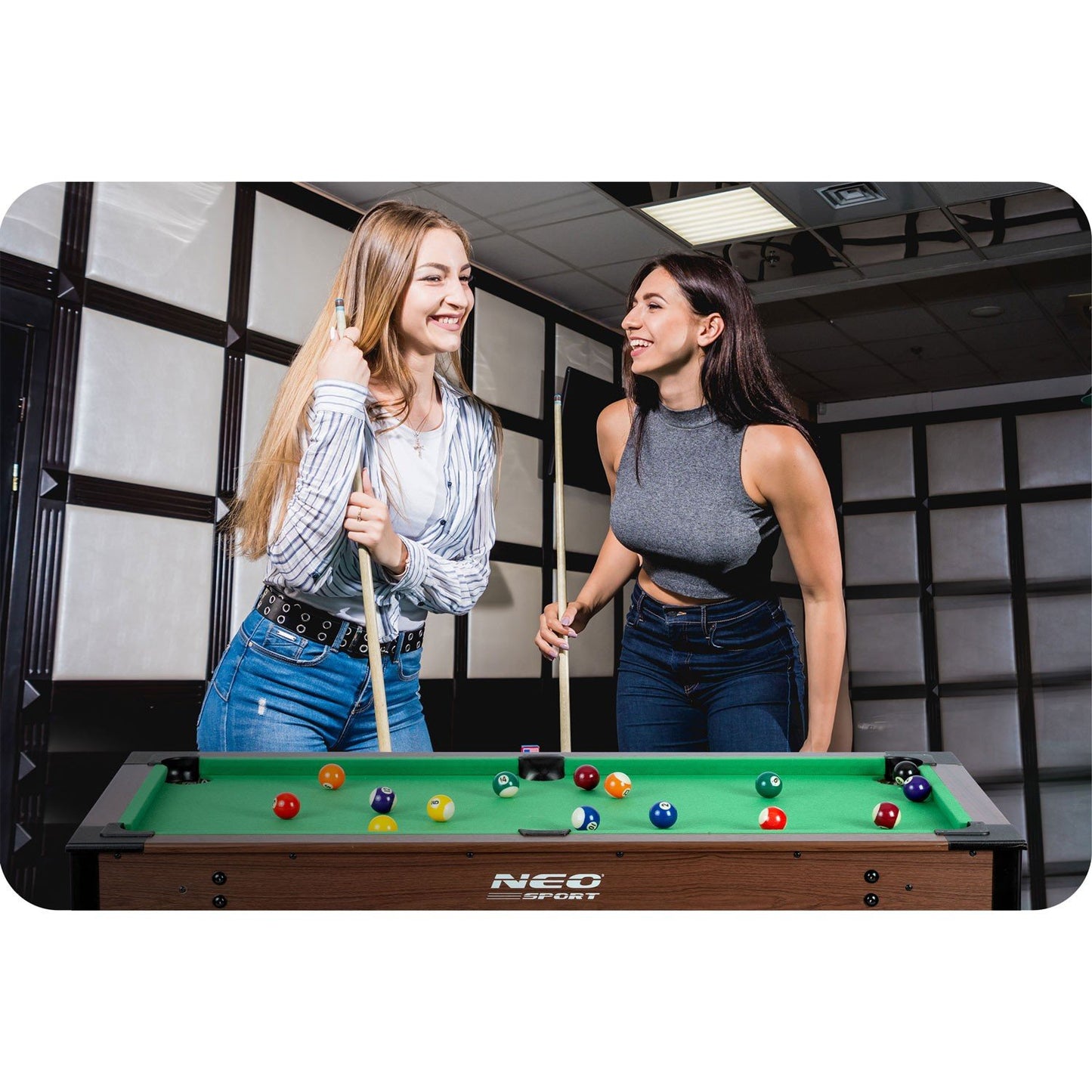 Pool table 122 x 61 x 76 cm NS-807 Dark brown
