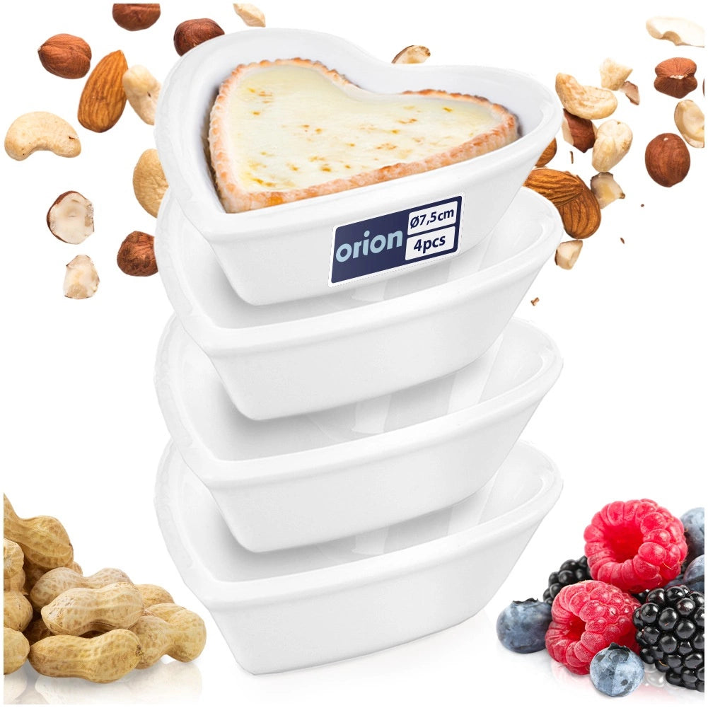Porcelain Snack Bowls, 35 ml, Set of 4, Microwave Safe