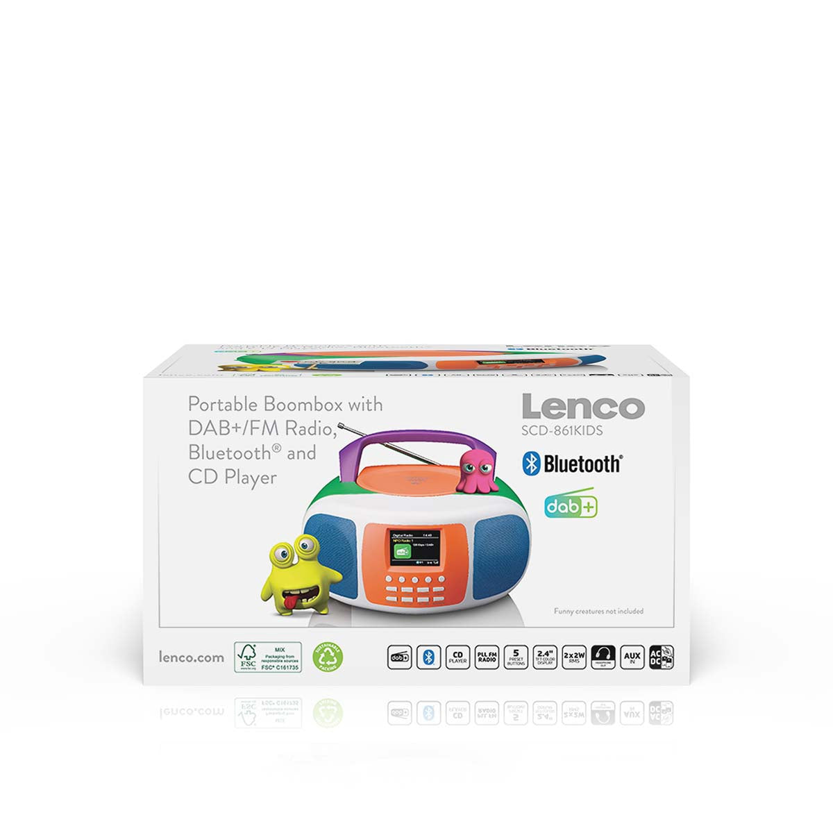 Portable DAB+/FM Radio with Bluetooth and CD Player