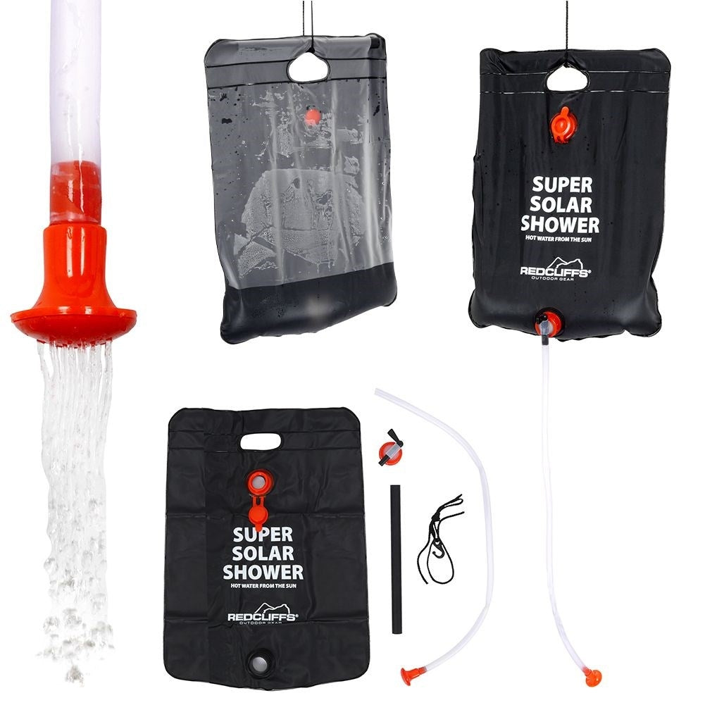 Portable Solar Shower: 50°C Heat, 15L Tank - Perfect for Camping