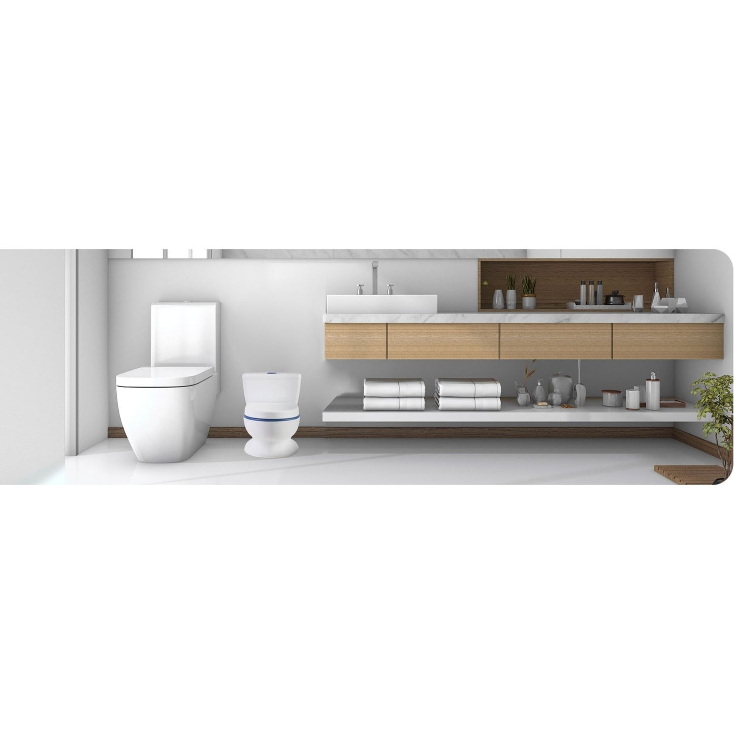 Potty chair for children with melody RK-290 white-blue
