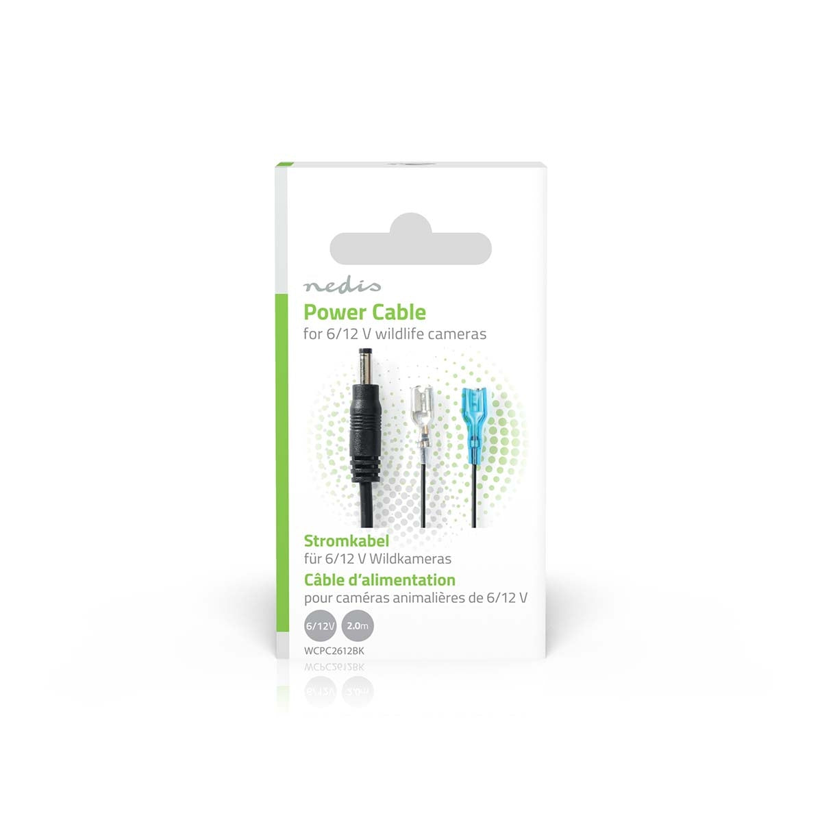Power Cable, DC Female, 2m, Black, Wildlife Camera Compatible