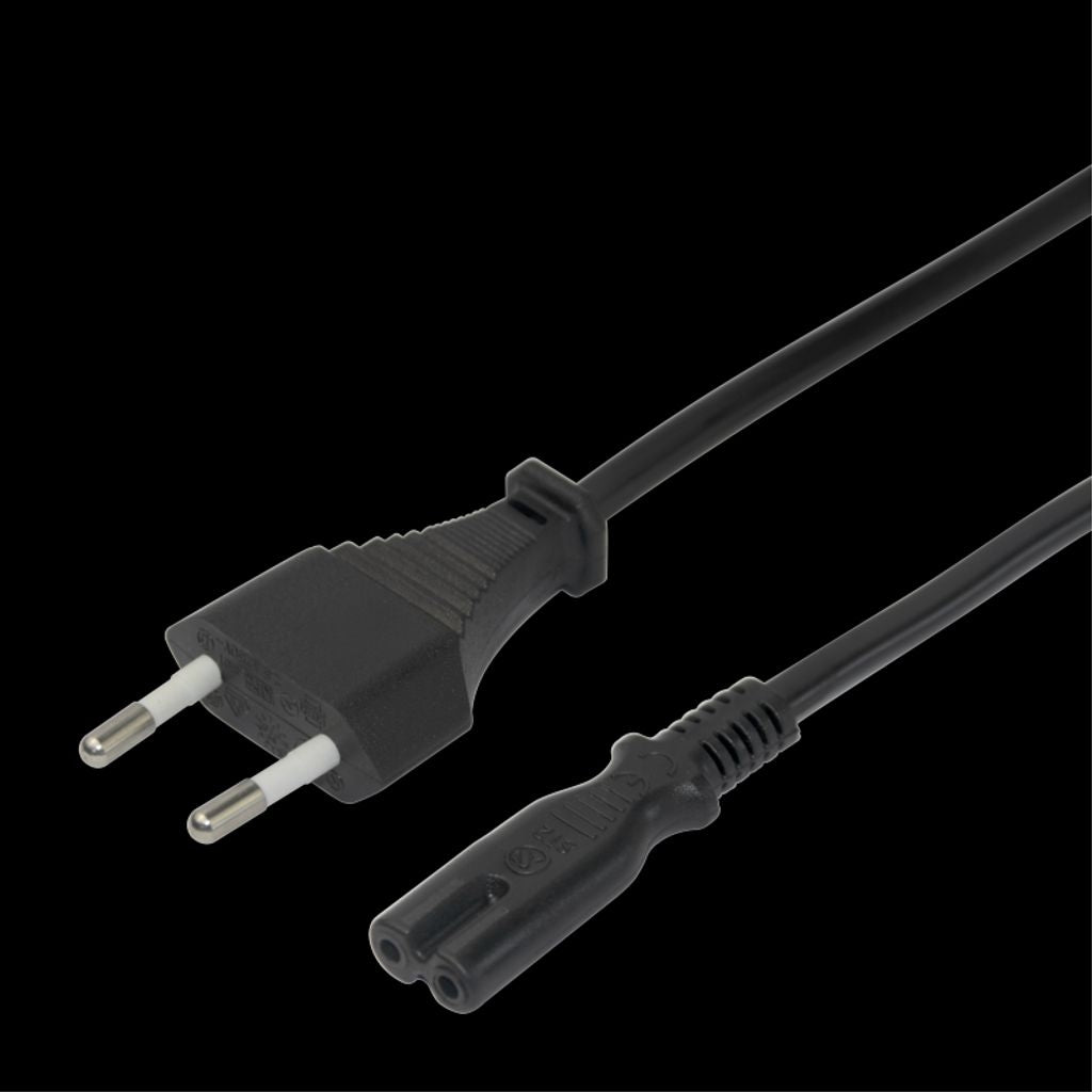 Power cable CEE 7/16 - C7, 1.5m - Black