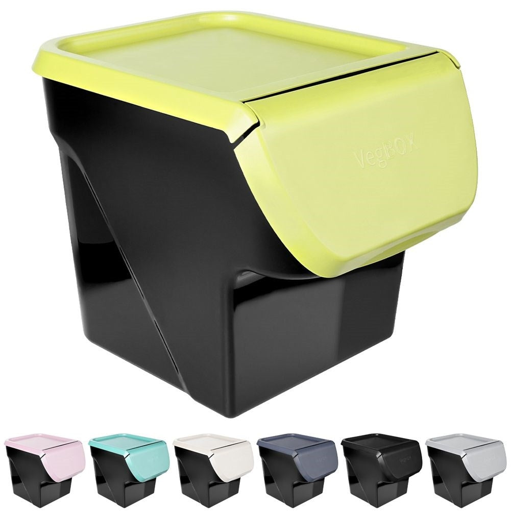 Practical container for fruit, vegetables with removable lid