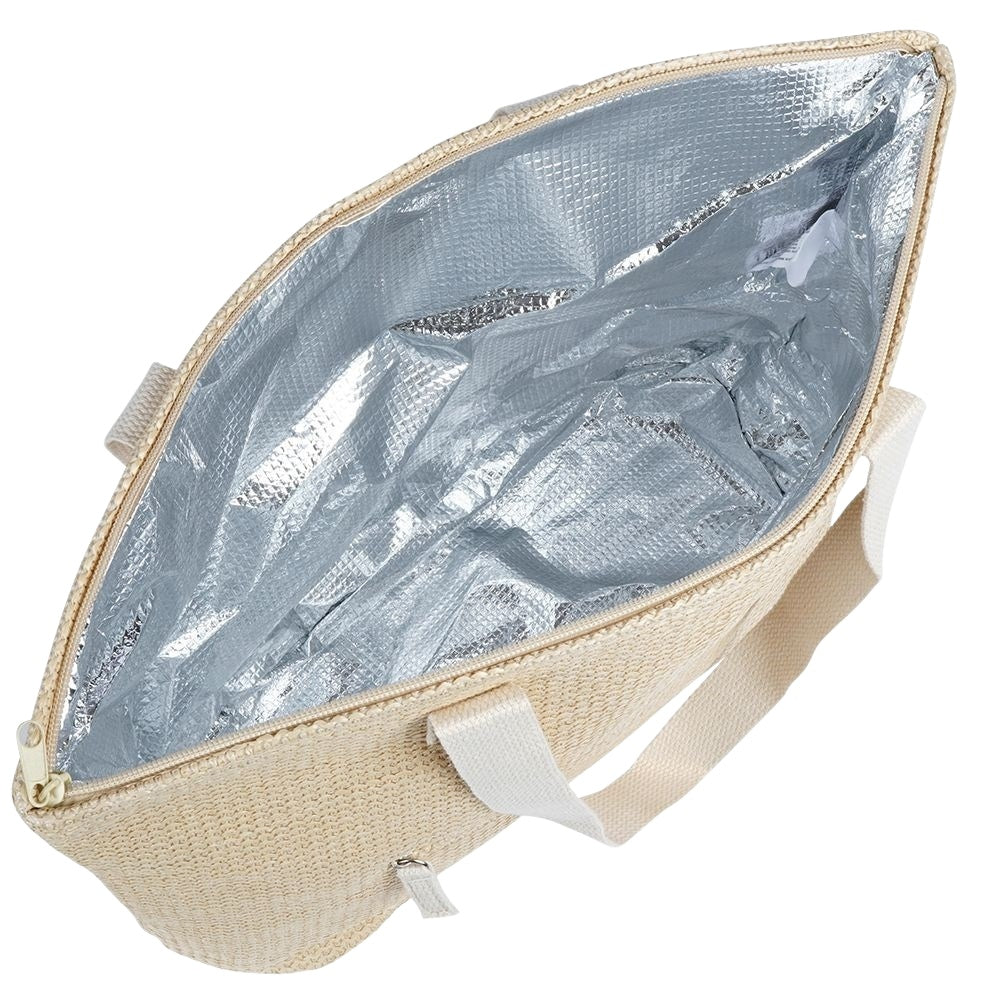 Practical cooler bag for beach, travel and picnics with zipper