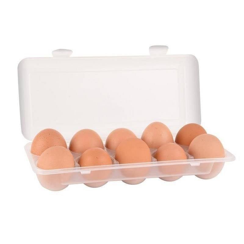 Practical egg container for 10 eggs, light and durable