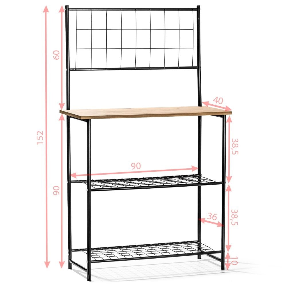 Practical kitchen shelf: Extra storage and work space