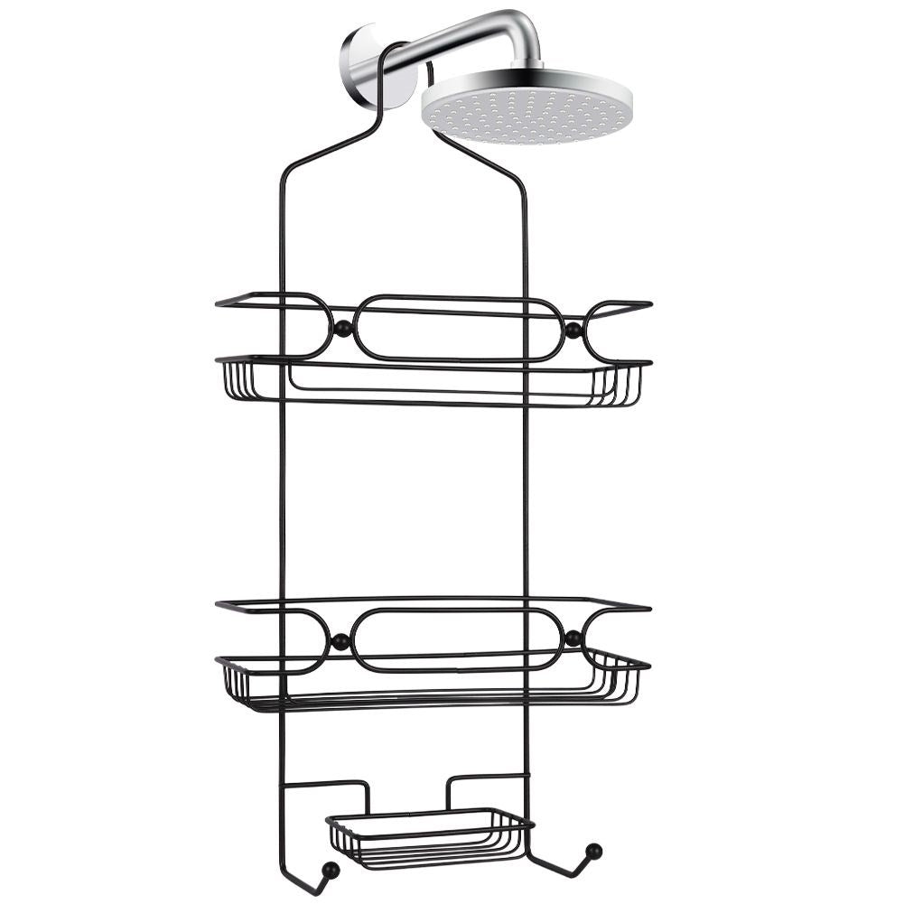 Practical metal shelf for bathroom storage without drilling