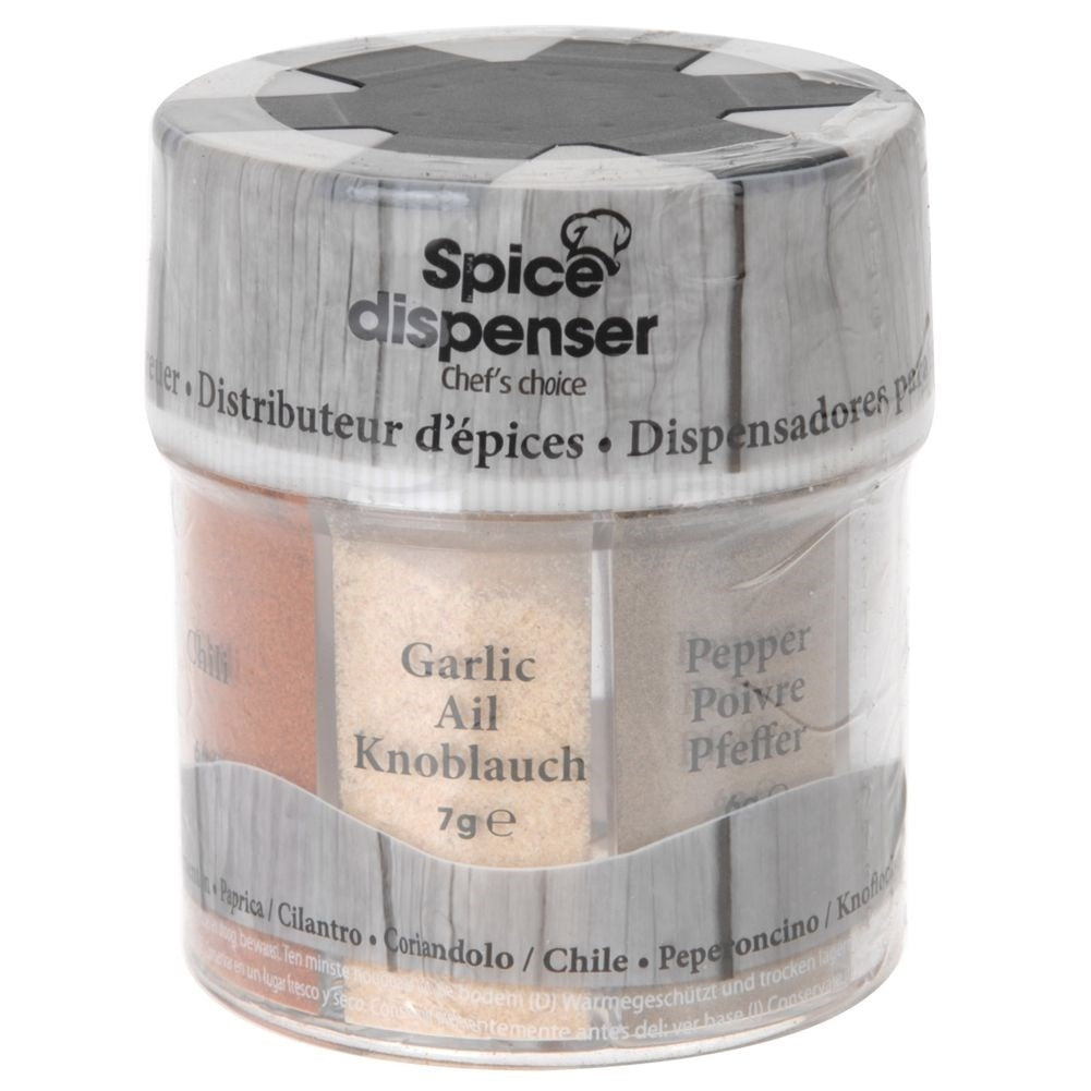 Practical spice container with 6 sections for different spices