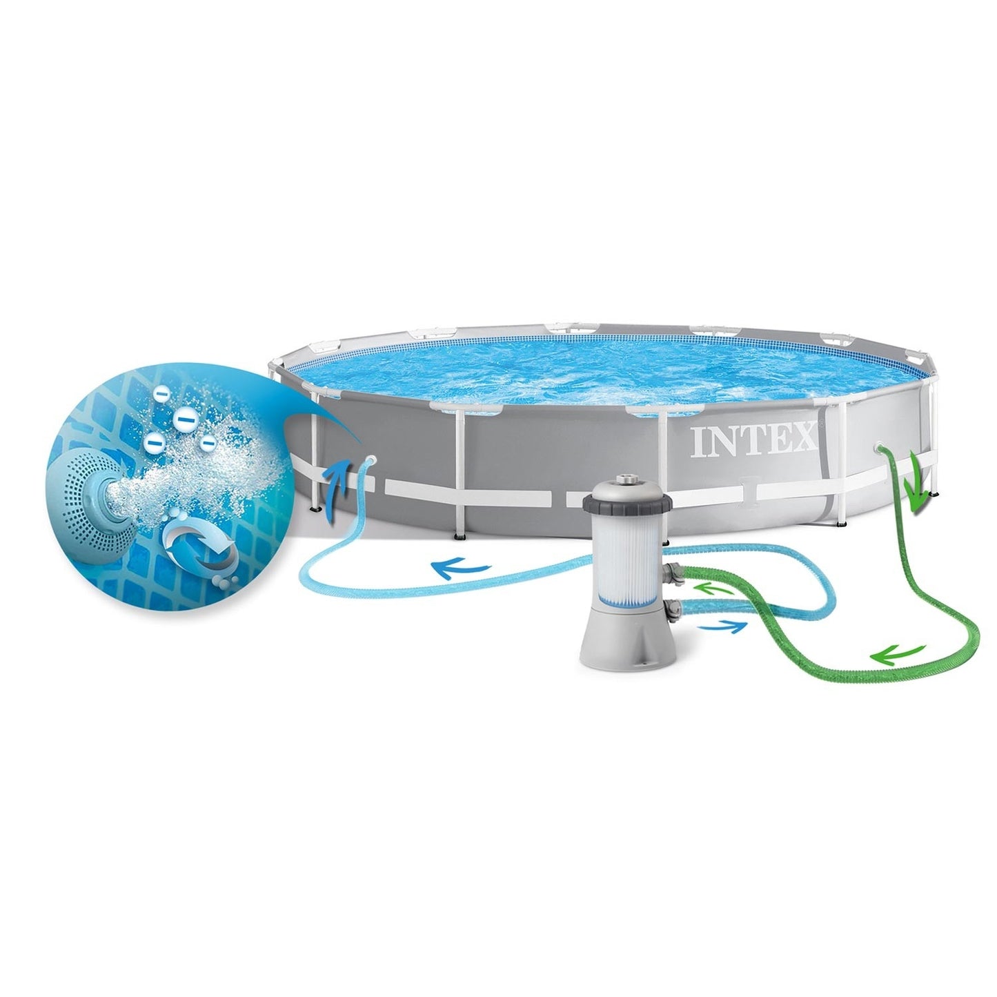 Prism Frame frame garden pool 366 x 76 cm 4in1 INTEX 26712
