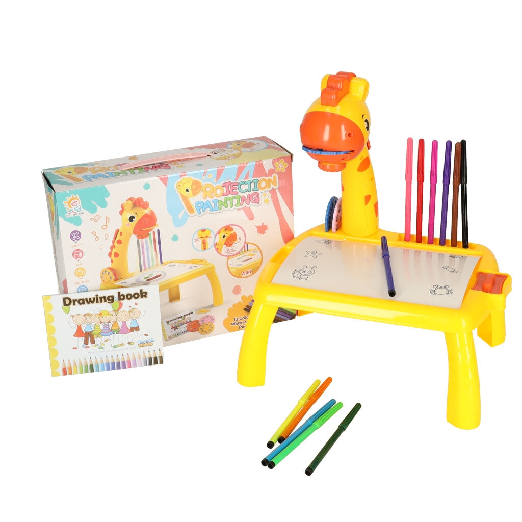 Projector projector drawing table giraffe yellow