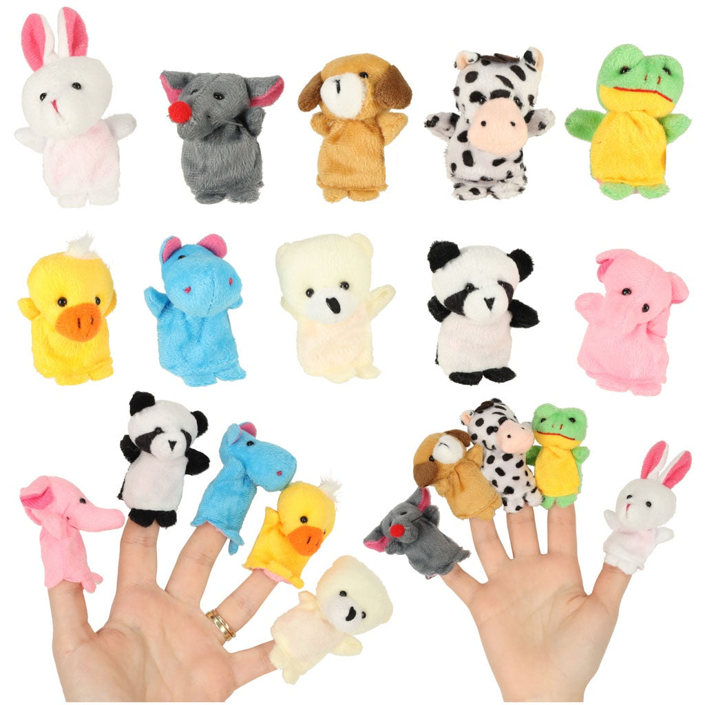 Puppet stuffed animal mascots set of 10 pieces