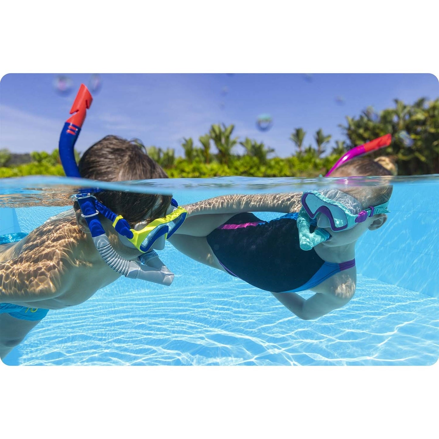 Purple and turquoise Bestway 24025 diving set